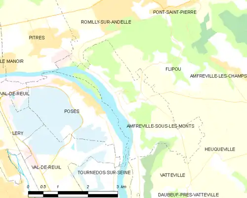 Detailkaart van de gemeente