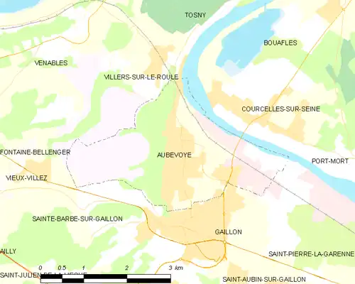 Detailkaart van de gemeente