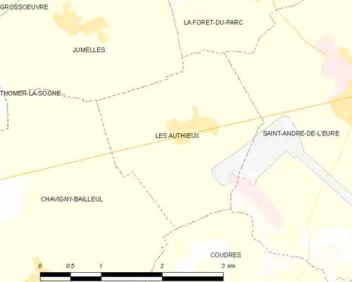 Detailkaart van de gemeente