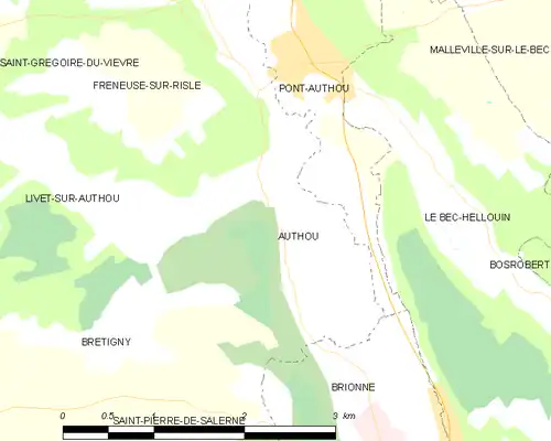 Detailkaart van de gemeente