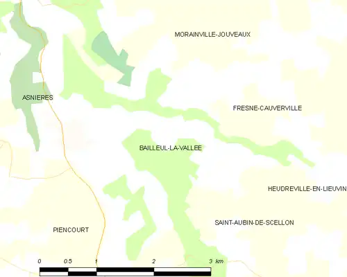 Detailkaart van de gemeente