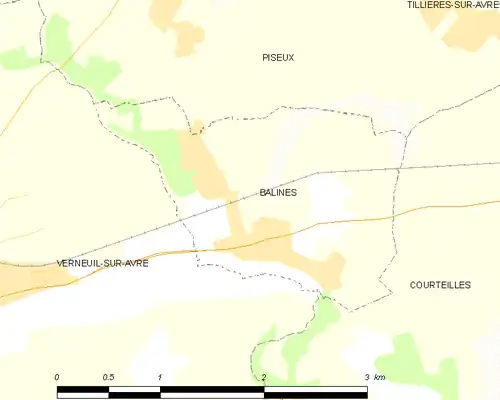 Detailkaart van de gemeente