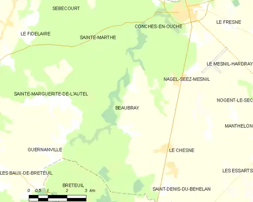 Detailkaart van de gemeente