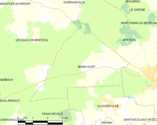 Detailkaart van de gemeente