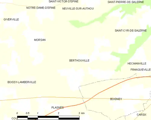 Detailkaart van de gemeente