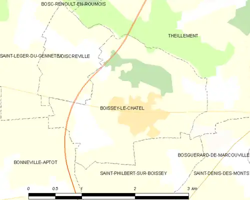 Detailkaart van de gemeente