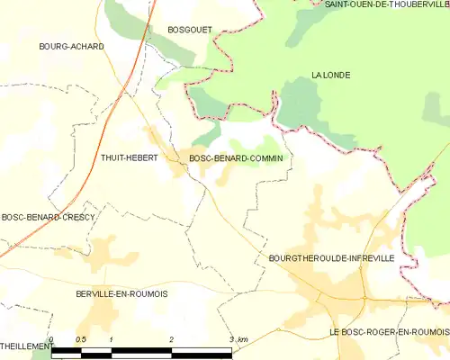 Detailkaart van de gemeente