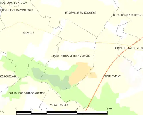Detailkaart van de gemeente