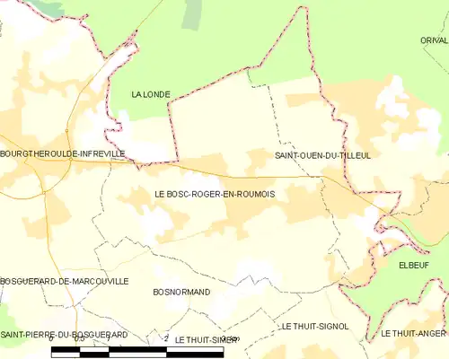 Detailkaart van de gemeente