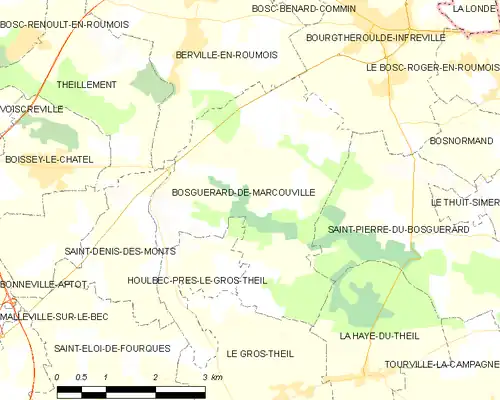 Detailkaart van de gemeente