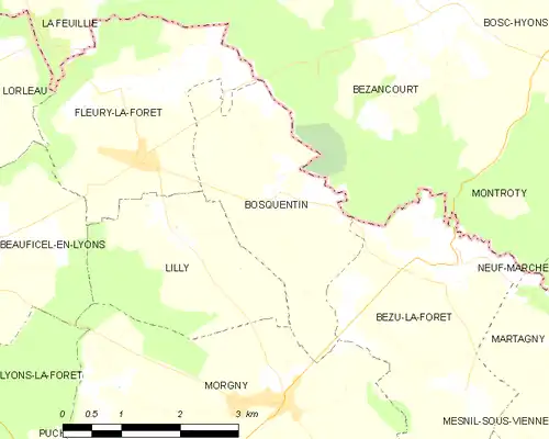 Detailkaart van de gemeente