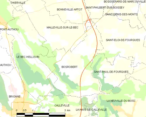 Detailkaart van de gemeente