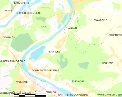 Detailkaart van de gemeente