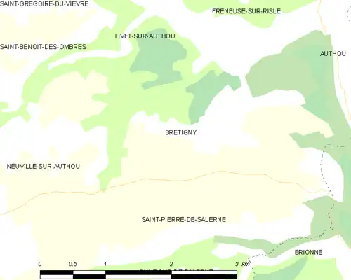Detailkaart van de gemeente