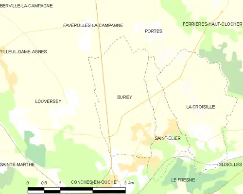 Detailkaart van de gemeente