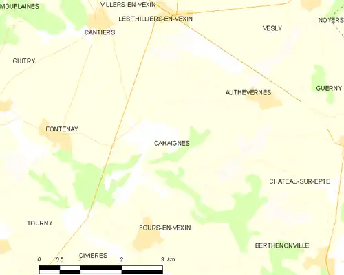 Detailkaart van de gemeente