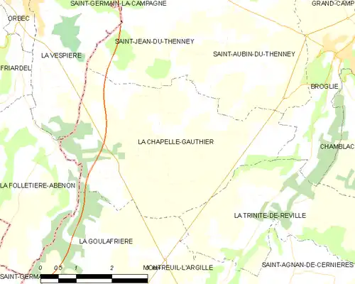 Detailkaart van de gemeente