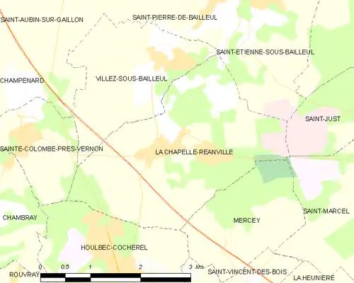 Detailkaart van de gemeente