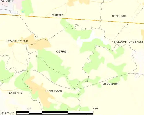 Detailkaart van de gemeente