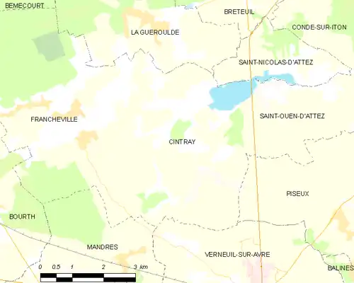 Detailkaart van de gemeente