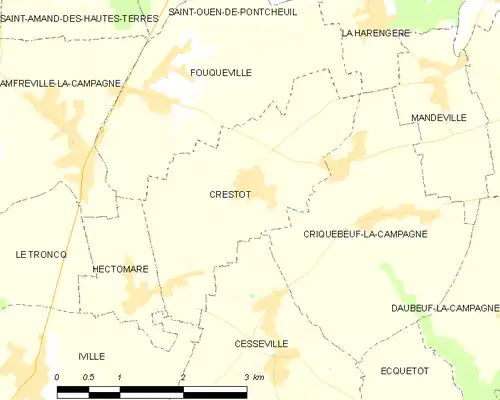 Detailkaart van de gemeente