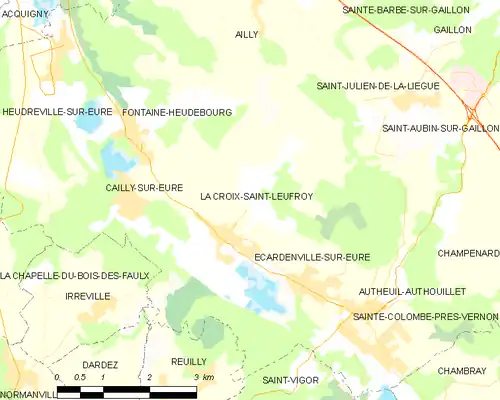 Detailkaart van de gemeente