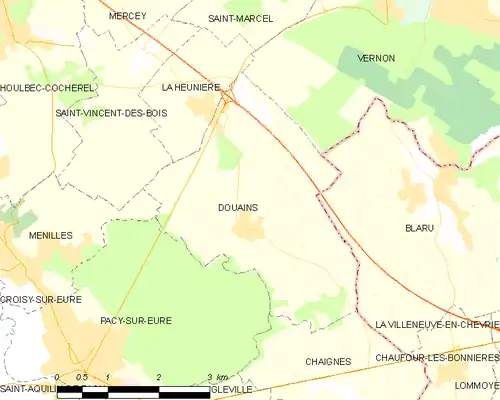 Detailkaart van de gemeente