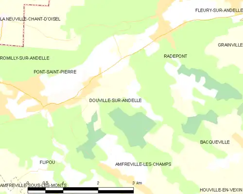 Detailkaart van de gemeente