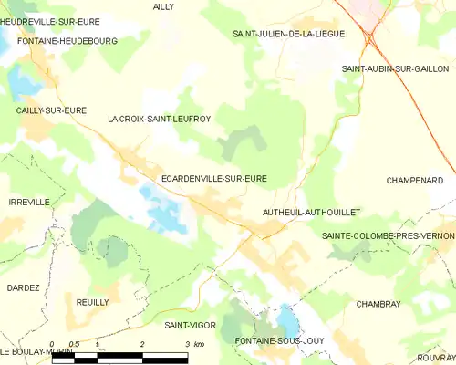 Detailkaart van de gemeente