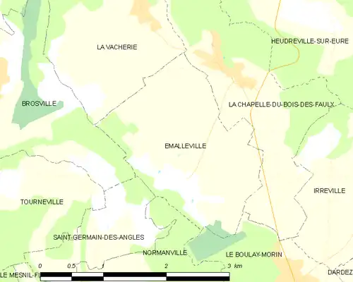 Detailkaart van de gemeente