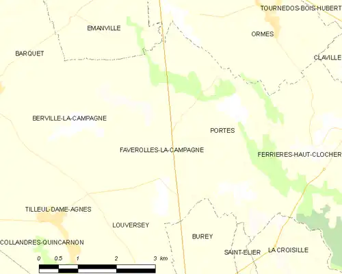 Detailkaart van de gemeente