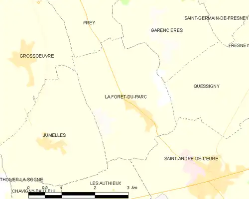 Detailkaart van de gemeente