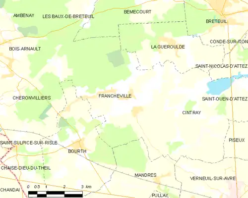 Detailkaart van de gemeente