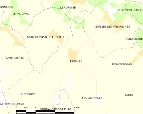 Detailkaart van de gemeente