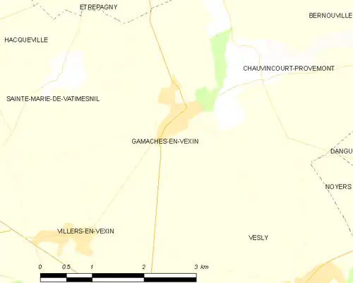 Detailkaart van de gemeente
