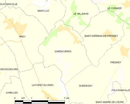 Detailkaart van de gemeente