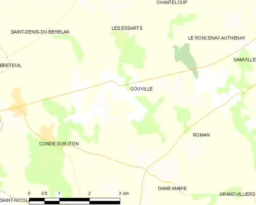 Detailkaart van de gemeente