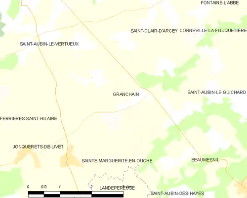 Detailkaart van de gemeente