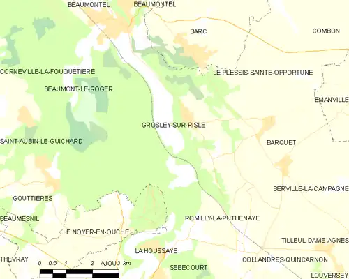 Detailkaart van de gemeente