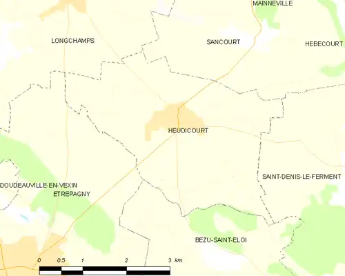 Detailkaart van de gemeente