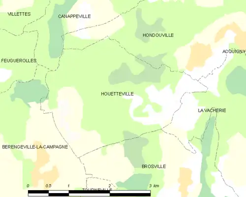 Detailkaart van de gemeente