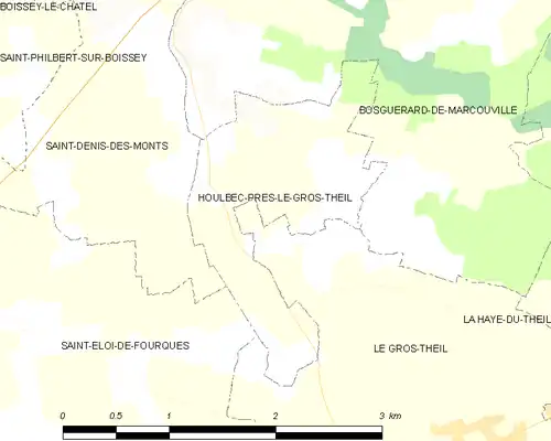 Detailkaart van de gemeente