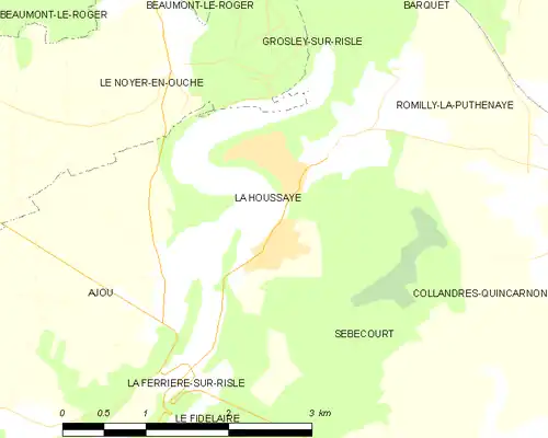 Detailkaart van de gemeente