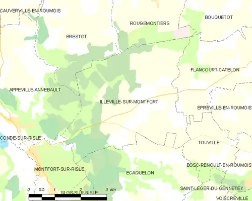 Detailkaart van de gemeente