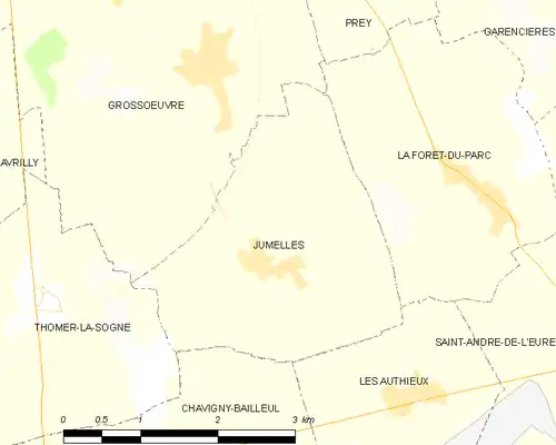 Detailkaart van de gemeente