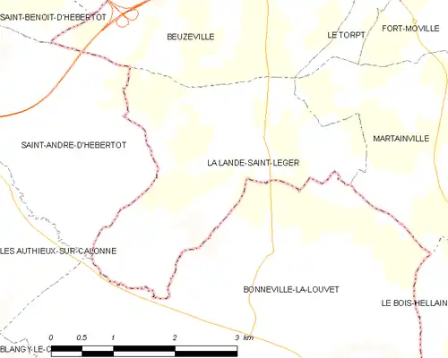 Detailkaart van de gemeente