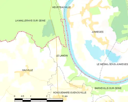 Detailkaart van de gemeente