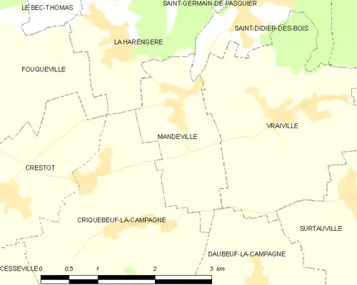 Detailkaart van de gemeente