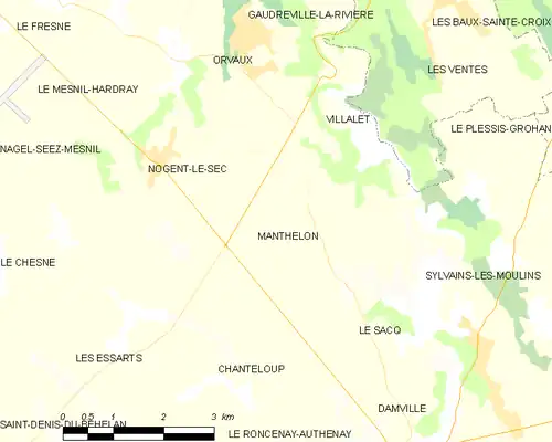 Detailkaart van de gemeente