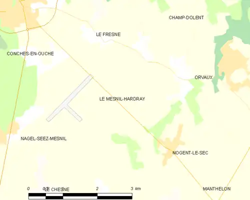 Detailkaart van de gemeente